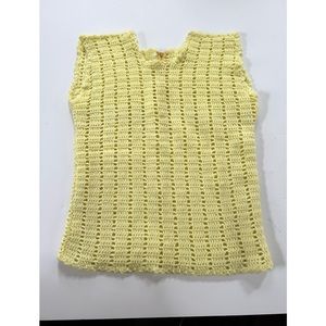 Vintage Handmade Crochet Square Neck Sleeveless Top